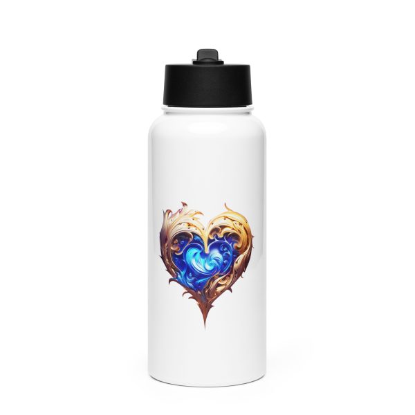 Heart of gratitude Water Bottle - Straw
