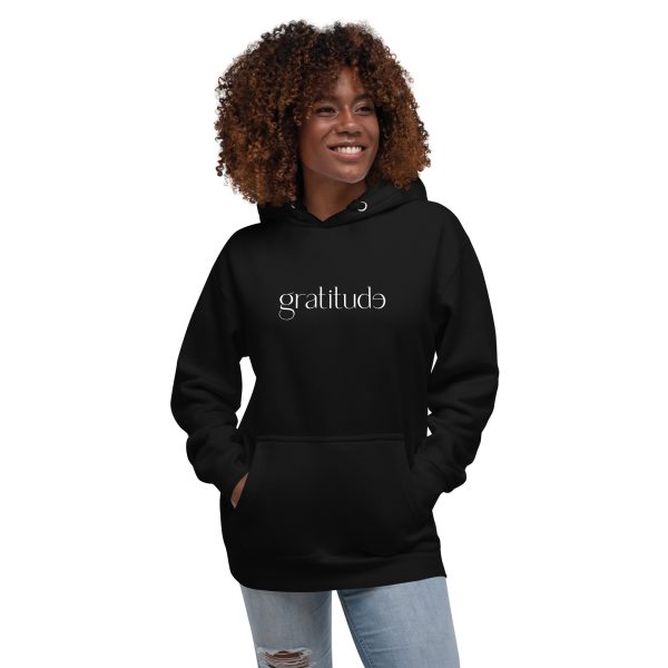 gratitude Unisex Hoodie - Black - Image 2