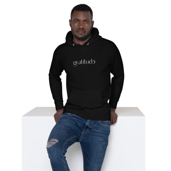 gratitude Unisex Hoodie - Black - Image 3