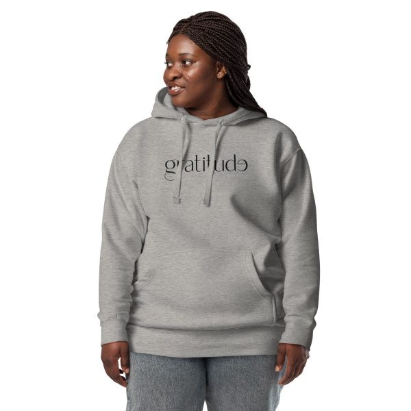 gratitude Unisex Hoodie - Gray - Image 2
