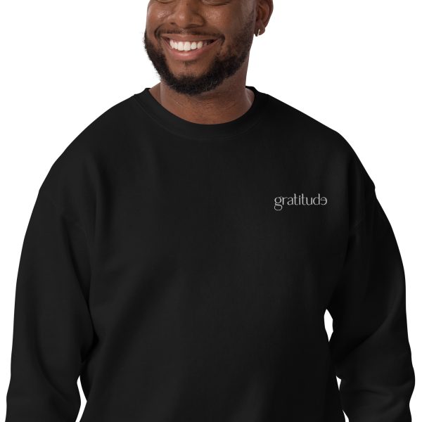 gratitude Unisex Sweatshirt - Black - Image 2
