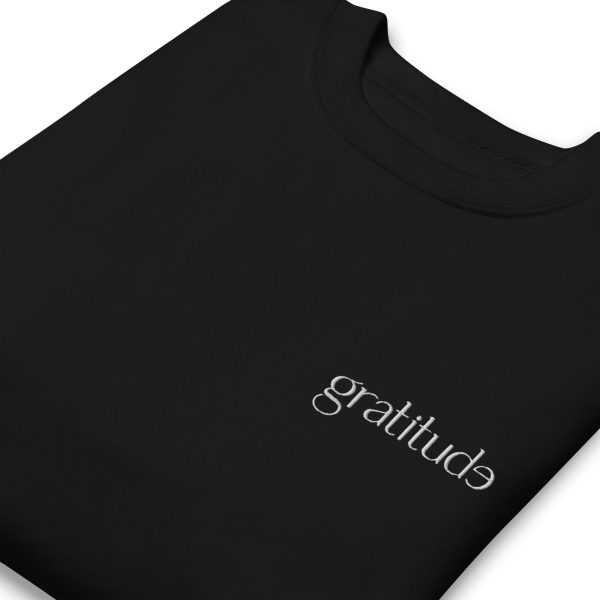 gratitude Unisex Sweatshirt - Black - Image 5