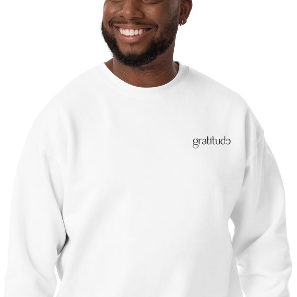 gratitude Unisex Sweatshirt - White - Image 2