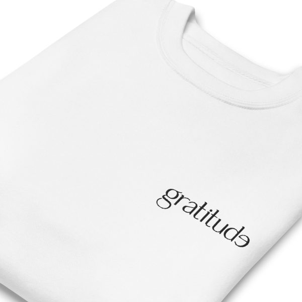 gratitude Unisex Sweatshirt - White - Image 5