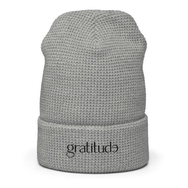 gratitude Waffle Beanie - Gray - Image 2